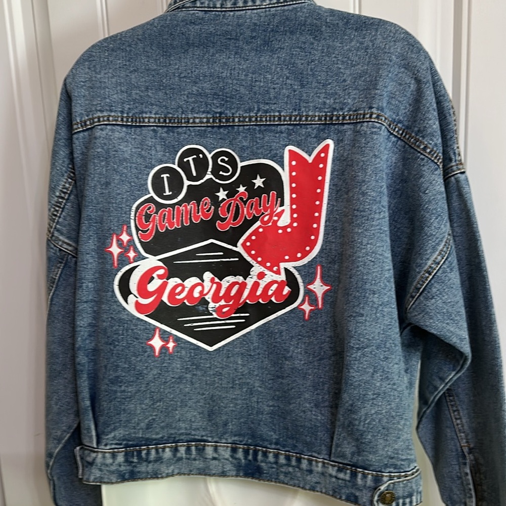 Nwots Rivalry Runway Georgia Bulldogs Denim Jean Jacket XS